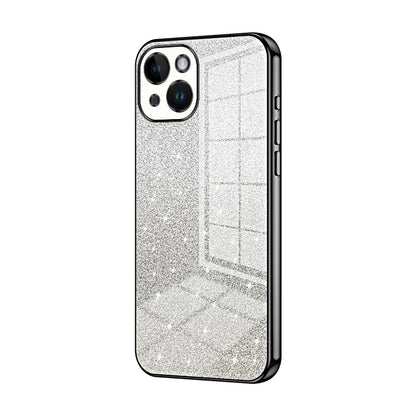 iPhone 14 Glitter Powder Electroplated Gradient Phone Case – Fashionable & Luxurious with Anti-Fingerprint Coating, Shock-Absorption, and Lens Protection
