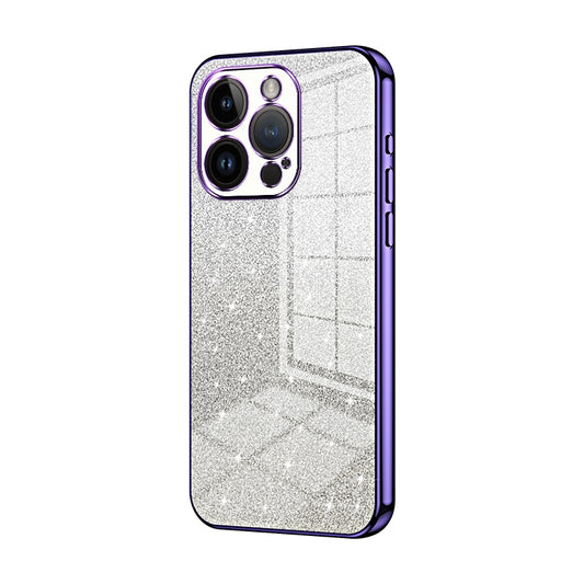 iPhone 14 Pro Glitter Powder Electroplated Gradient Phone Case – Fashionable & Luxurious with Anti-Fingerprint Coating, Shock-Absorption, and Lens Protection
