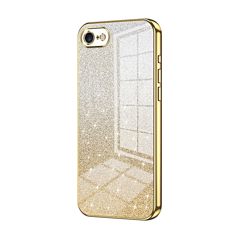 iPhone SE 2022 Glitter Powder Electroplated Gradient Phone Case – Fashionable & Luxurious with Anti-Fingerprint Coating, Shock-Absorption, and Lens Protection