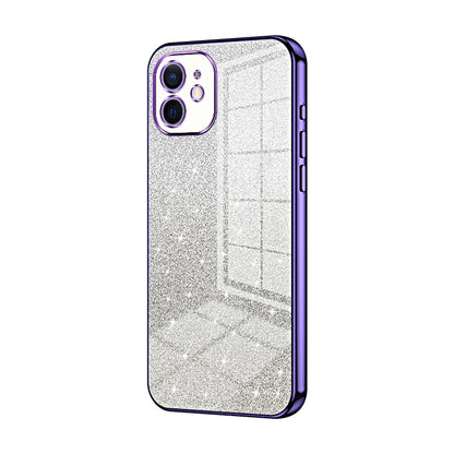 iPhone 12 Glitter Powder Electroplated Gradient Phone Case – Fashionable & Luxurious with Anti-Fingerprint Coating, Shock-Absorption, and Lens Protection