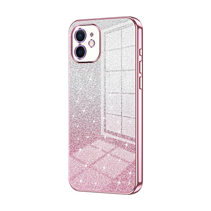 iPhone 12 Glitter Powder Electroplated Gradient Phone Case – Fashionable & Luxurious with Anti-Fingerprint Coating, Shock-Absorption, and Lens Protection