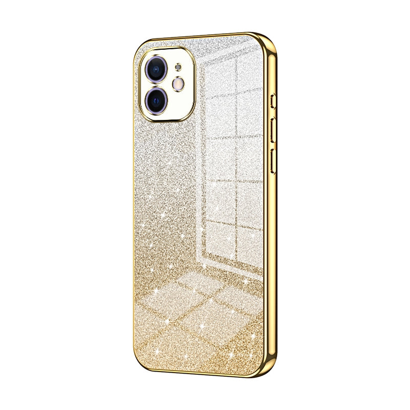 iPhone 12 Glitter Powder Electroplated Gradient Phone Case – Fashionable & Luxurious with Anti-Fingerprint Coating, Shock-Absorption, and Lens Protection