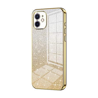 iPhone 12 Glitter Powder Electroplated Gradient Phone Case – Fashionable & Luxurious with Anti-Fingerprint Coating, Shock-Absorption, and Lens Protection