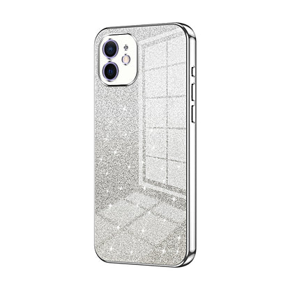 iPhone 12 Glitter Powder Electroplated Gradient Phone Case – Fashionable & Luxurious with Anti-Fingerprint Coating, Shock-Absorption, and Lens Protection