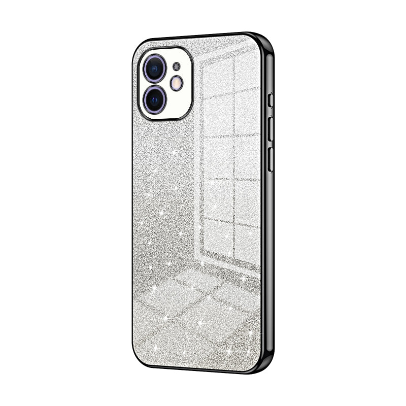 iPhone 12 Glitter Powder Electroplated Gradient Phone Case – Fashionable & Luxurious with Anti-Fingerprint Coating, Shock-Absorption, and Lens Protection