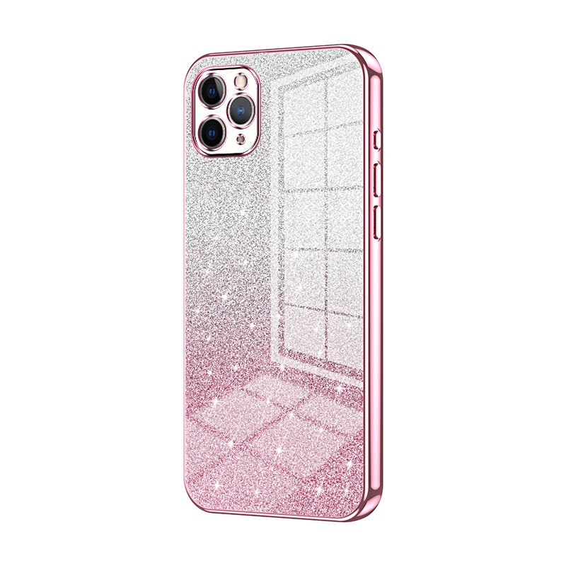 iPhone 11 Pro Max Glitter Powder Electroplated Gradient Phone Case – Fashionable & Luxurious with Anti-Fingerprint Coating, Shock-Absorption, and Lens Protection