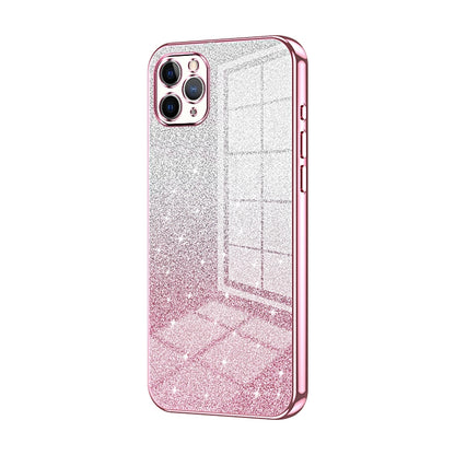 iPhone 11 Pro Max Glitter Powder Electroplated Gradient Phone Case – Fashionable & Luxurious with Anti-Fingerprint Coating, Shock-Absorption, and Lens Protection