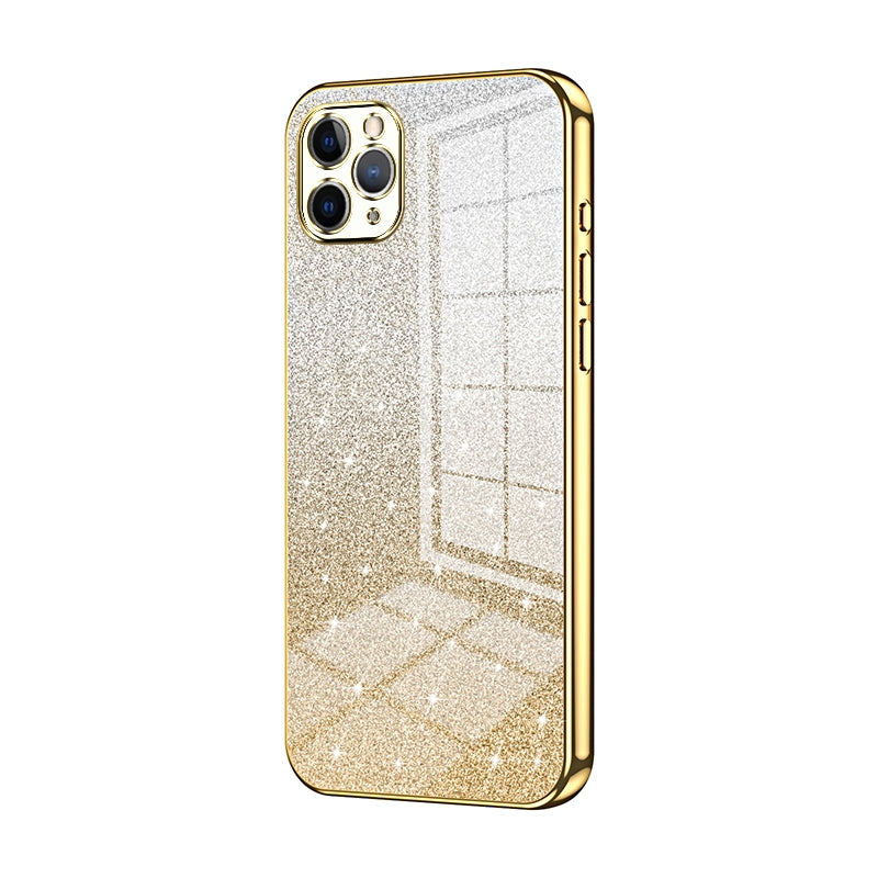iPhone 11 Pro Max Glitter Powder Electroplated Gradient Phone Case – Fashionable & Luxurious with Anti-Fingerprint Coating, Shock-Absorption, and Lens Protection