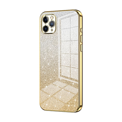 iPhone 11 Pro Max Glitter Powder Electroplated Gradient Phone Case – Fashionable & Luxurious with Anti-Fingerprint Coating, Shock-Absorption, and Lens Protection