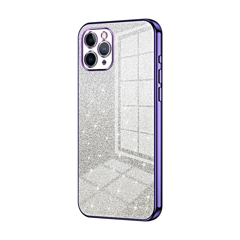 iPhone 11 Pro Glitter Powder Electroplated Gradient Phone Case – Fashionable & Luxurious with Anti-Fingerprint Coating, Shock-Absorption, and Lens Protection