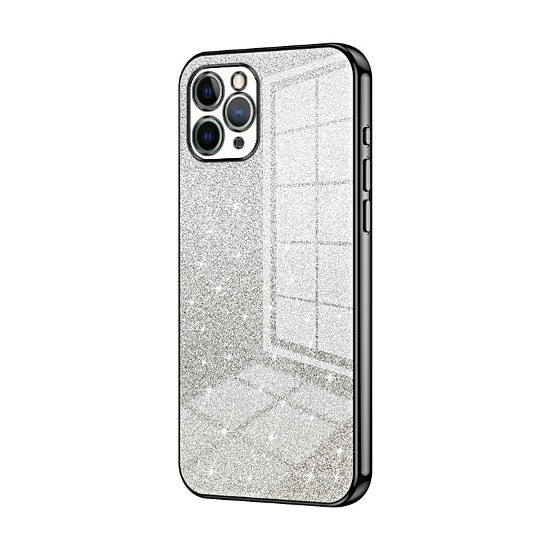 iPhone 11 Pro Glitter Powder Electroplated Gradient Phone Case – Fashionable & Luxurious with Anti-Fingerprint Coating, Shock-Absorption, and Lens Protection