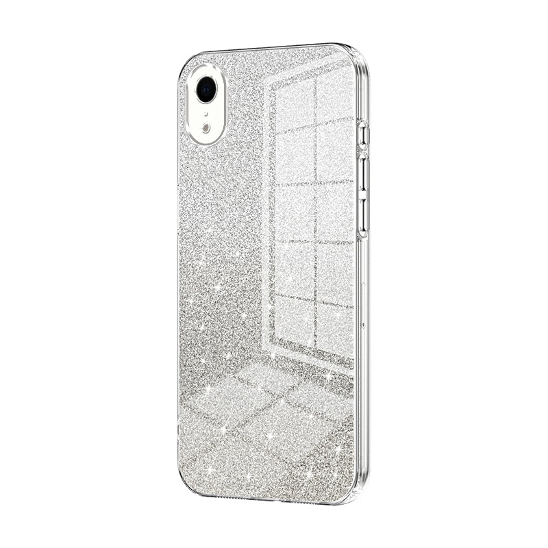 iPhone XR Glitter Powder Electroplated Gradient Phone Case – Fashionable & Luxurious with Anti-Fingerprint Coating, Shock-Absorption, and Lens Protection