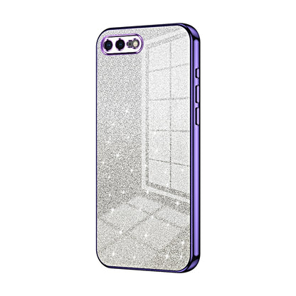 iPhone 8 Plus Glitter Powder Electroplated Gradient Phone Case – Fashionable & Luxurious with Anti-Fingerprint Coating, Shock-Absorption, and Lens Protection
