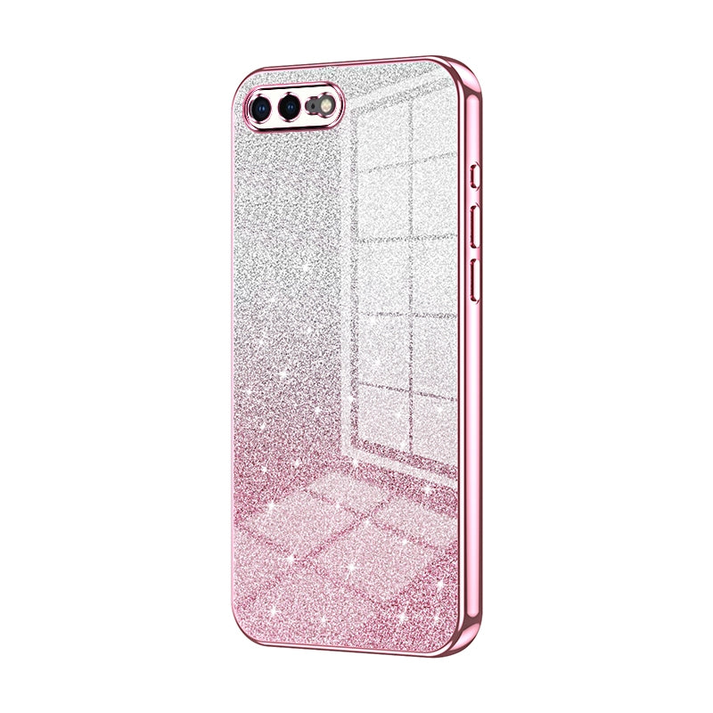 iPhone 7 Plus Glitter Powder Electroplated Gradient Phone Case – Fashionable & Luxurious with Anti-Fingerprint Coating, Shock-Absorption, and Lens Protection