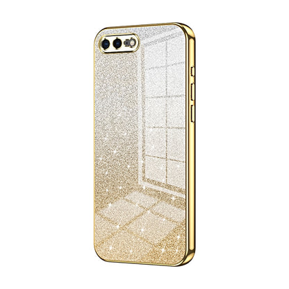 iPhone 8 Plus Glitter Powder Electroplated Gradient Phone Case – Fashionable & Luxurious with Anti-Fingerprint Coating, Shock-Absorption, and Lens Protection