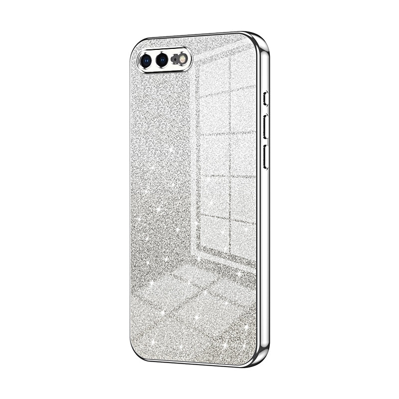 iPhone 7 Plus Glitter Powder Electroplated Gradient Phone Case – Fashionable & Luxurious with Anti-Fingerprint Coating, Shock-Absorption, and Lens Protection