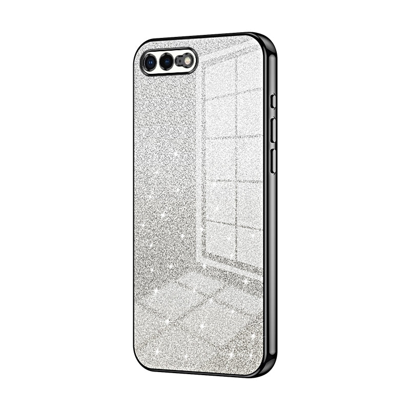 iPhone 8 Plus Glitter Powder Electroplated Gradient Phone Case – Fashionable & Luxurious with Anti-Fingerprint Coating, Shock-Absorption, and Lens Protection