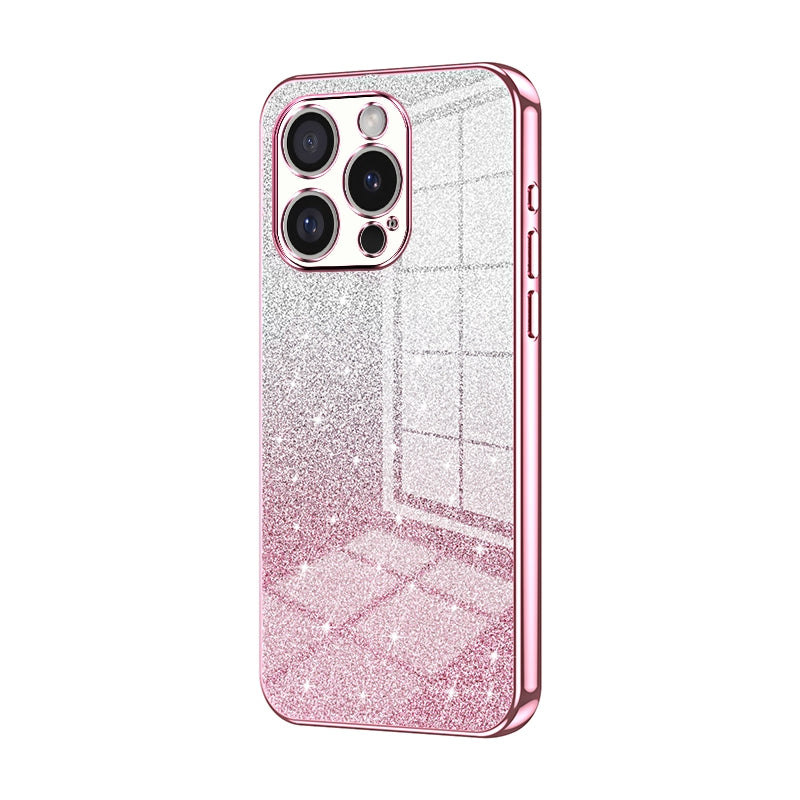 iPhone 16 Pro Glitter Powder Electroplated Gradient Phone Case – Fashionable & Luxurious with Anti-Fingerprint Coating, Shock-Absorption, and Lens Protection