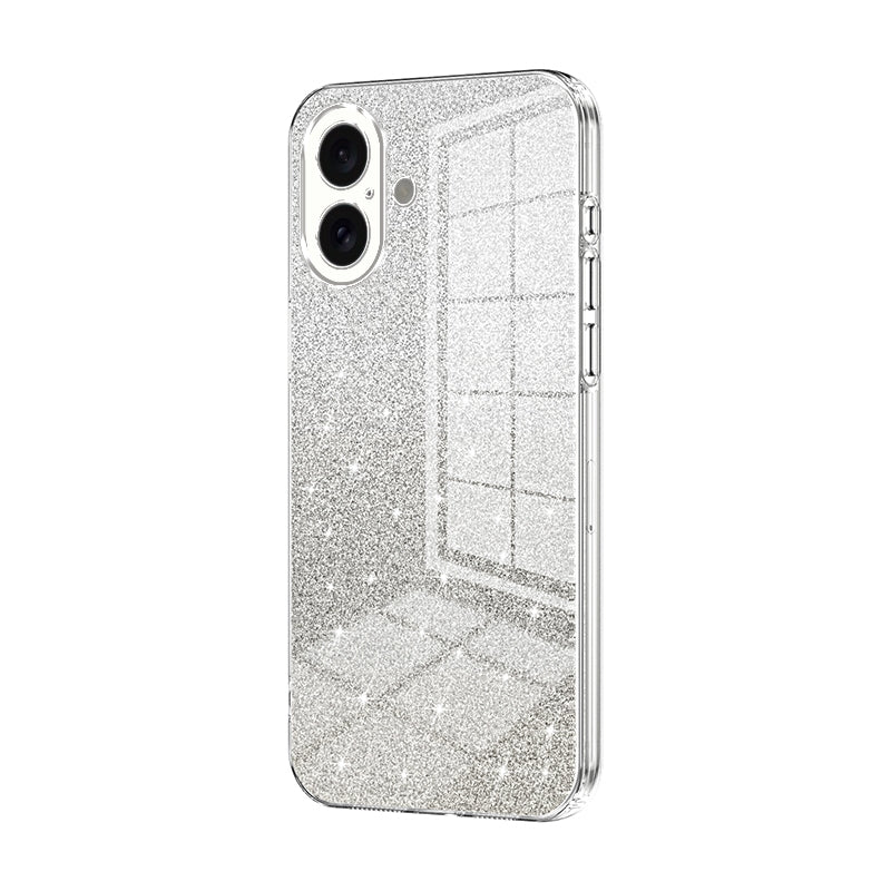 iPhone 16 Glitter Powder Electroplated Gradient Phone Case – Fashionable & Luxurious with Anti-Fingerprint Coating, Shock-Absorption, and Lens Protection
