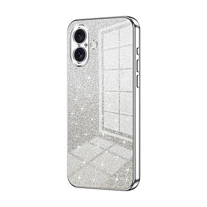 iPhone 16 Glitter Powder Electroplated Gradient Phone Case – Fashionable & Luxurious with Anti-Fingerprint Coating, Shock-Absorption, and Lens Protection