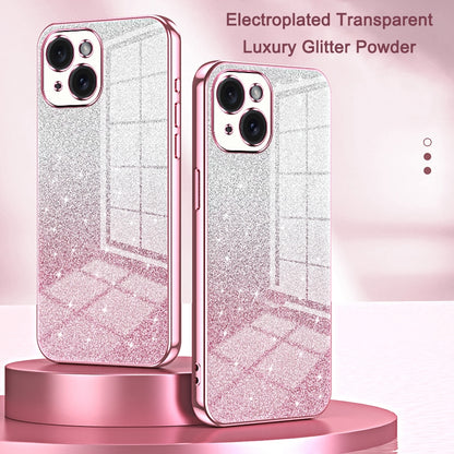 iPhone SE 2020 Glitter Powder Electroplated Gradient Phone Case – Fashionable & Luxurious with Anti-Fingerprint Coating, Shock-Absorption, and Lens Protection