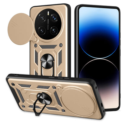 Honor Magic7 Pro Sliding Camera Cover Magnetic Ring Stand Shockproof TPU + PC Protective Phone Case