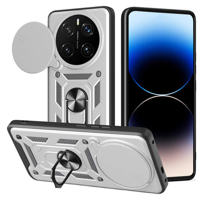 Honor Magic7 Pro Sliding Camera Cover Magnetic Ring Stand Shockproof TPU + PC Protective Phone Case