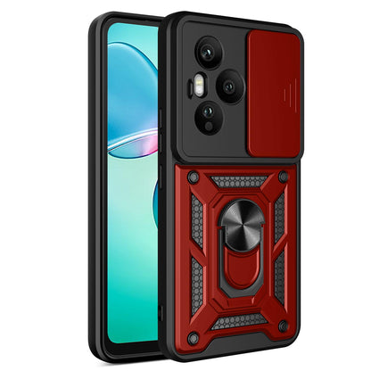 Honor 400 Pro 160.8mm Sliding Camera Cover Magnetic Ring Stand Shockproof TPU + PC Protective Phone Case