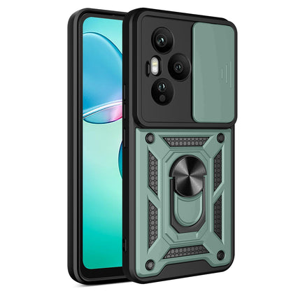 Honor 400 Pro 160.8mm Sliding Camera Cover Magnetic Ring Stand Shockproof TPU + PC Protective Phone Case