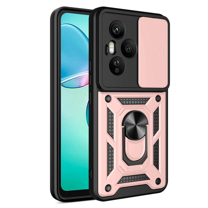Honor 400 Pro 160.8mm Sliding Camera Cover Magnetic Ring Stand Shockproof TPU + PC Protective Phone Case
