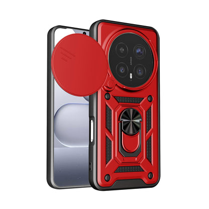 Honor Magic8 Pro 5G Sliding Camera Cover Magnetic Ring Stand Shockproof TPU + PC Protective Phone Case