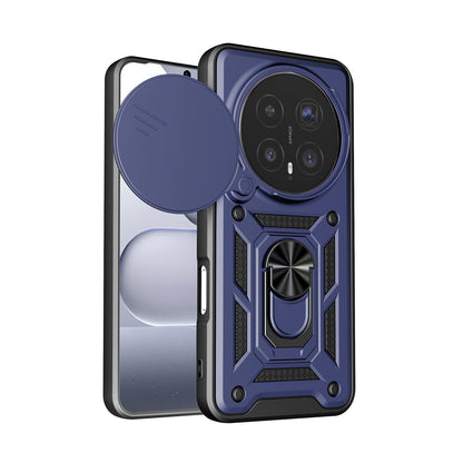 Honor Magic8 Pro 5G Sliding Camera Cover Magnetic Ring Stand Shockproof TPU + PC Protective Phone Case