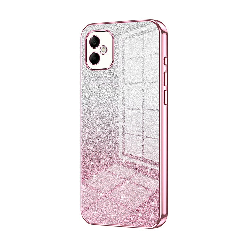 Samsung Galaxy A05 Glitter Powder Electroplated Gradient Phone Case – Fashionable & Luxurious with Anti-Fingerprint Coating, Shock-Absorption, and Lens Protection
