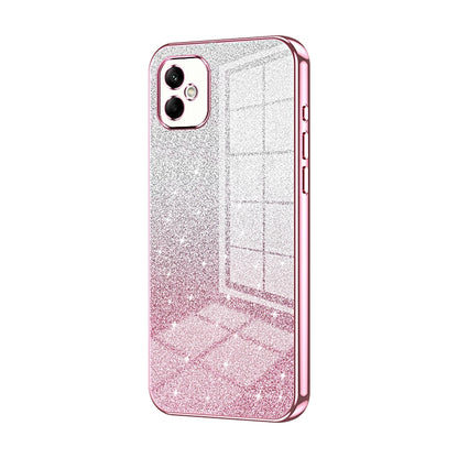 Samsung Galaxy A05 Glitter Powder Electroplated Gradient Phone Case – Fashionable & Luxurious with Anti-Fingerprint Coating, Shock-Absorption, and Lens Protection