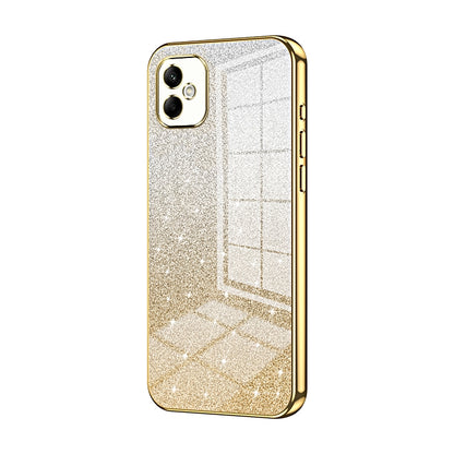 Samsung Galaxy A05 Glitter Powder Electroplated Gradient Phone Case – Fashionable & Luxurious with Anti-Fingerprint Coating, Shock-Absorption, and Lens Protection