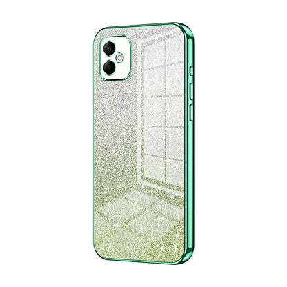 Samsung Galaxy A05 Glitter Powder Electroplated Gradient Phone Case – Fashionable & Luxurious with Anti-Fingerprint Coating, Shock-Absorption, and Lens Protection