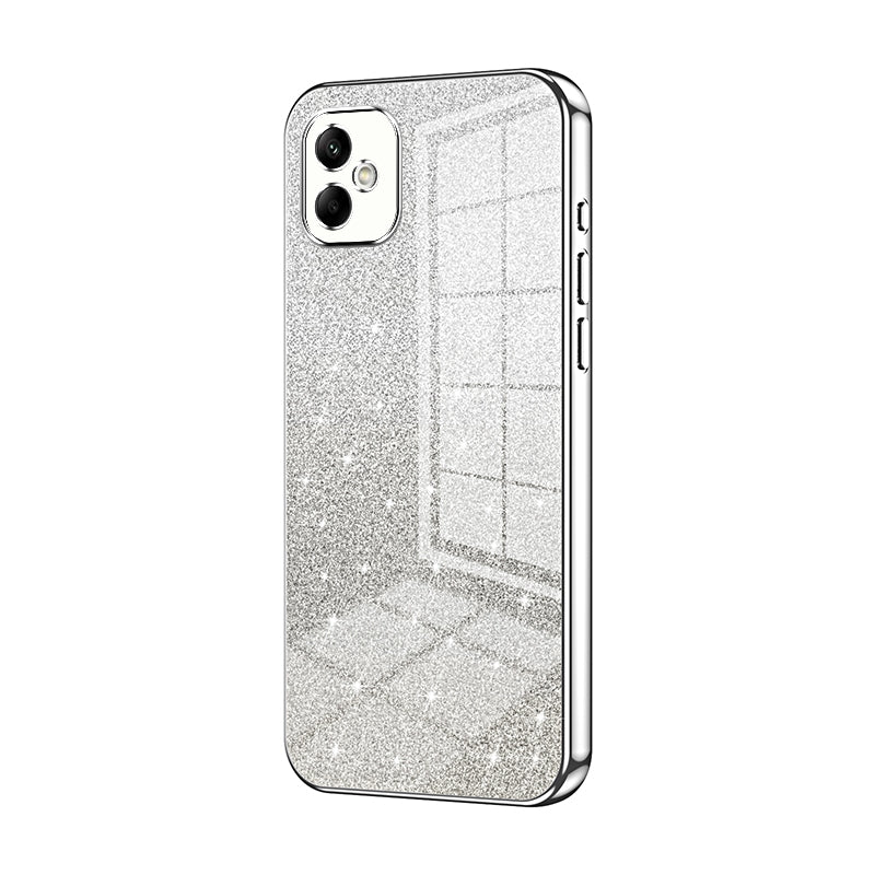 Samsung Galaxy A05 Glitter Powder Electroplated Gradient Phone Case – Fashionable & Luxurious with Anti-Fingerprint Coating, Shock-Absorption, and Lens Protection