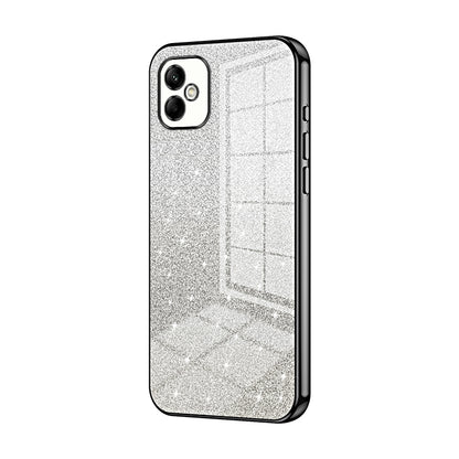 Samsung Galaxy A05 Glitter Powder Electroplated Gradient Phone Case – Fashionable & Luxurious with Anti-Fingerprint Coating, Shock-Absorption, and Lens Protection