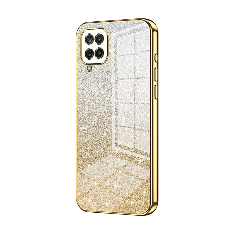 Samsung Galaxy A12 4G Glitter Powder Electroplated Gradient Phone Case – Fashionable & Luxurious with Anti-Fingerprint Coating, Shock-Absorption, and Lens Protection