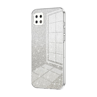 Samsung Galaxy A22s Glitter Powder Electroplated Gradient Phone Case – Fashionable & Luxurious with Anti-Fingerprint Coating, Shock-Absorption, and Lens Protection