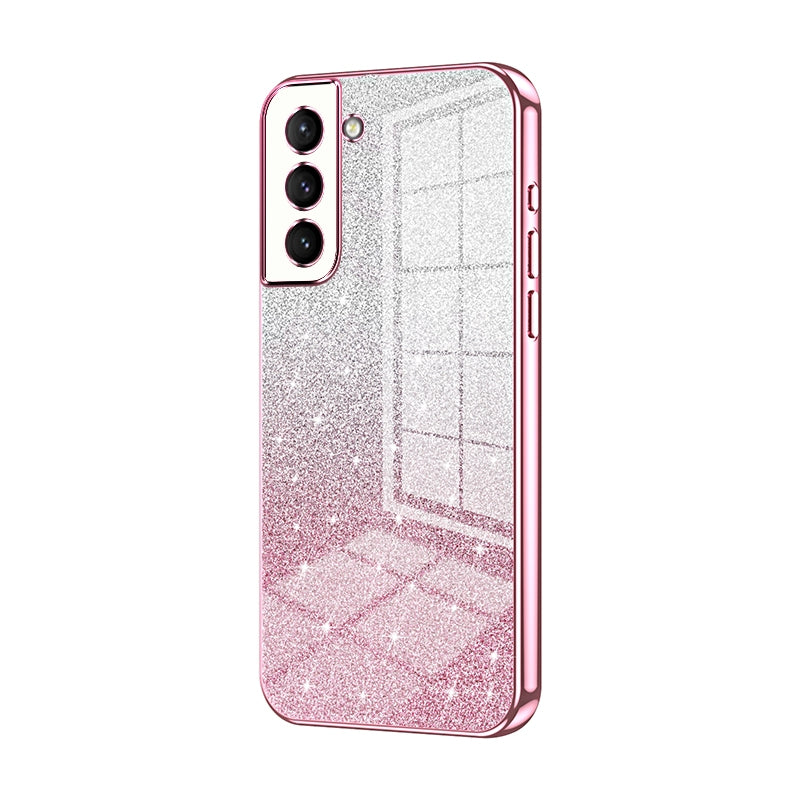 Samsung Galaxy S21 5G Glitter Powder Electroplated Gradient Phone Case – Fashionable & Luxurious with Anti-Fingerprint Coating, Shock-Absorption, and Lens Protection