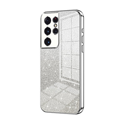 Samsung Galaxy S21 Ultra 5G Glitter Powder Electroplated Gradient Phone Case – Fashionable & Luxurious with Anti-Fingerprint Coating, Shock-Absorption, and Lens Protection