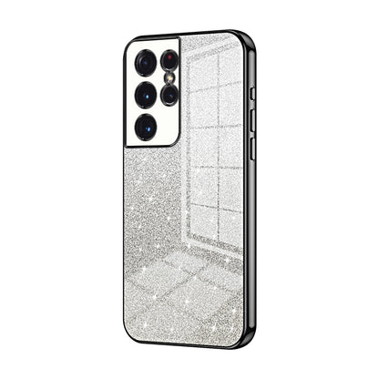 Samsung Galaxy S21 Ultra 5G Glitter Powder Electroplated Gradient Phone Case – Fashionable & Luxurious with Anti-Fingerprint Coating, Shock-Absorption, and Lens Protection
