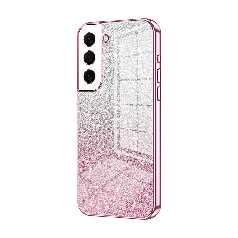 Samsung Galaxy S22 5G Glitter Powder Electroplated Gradient Phone Case – Fashionable & Luxurious with Anti-Fingerprint Coating, Shock-Absorption, and Lens Protection