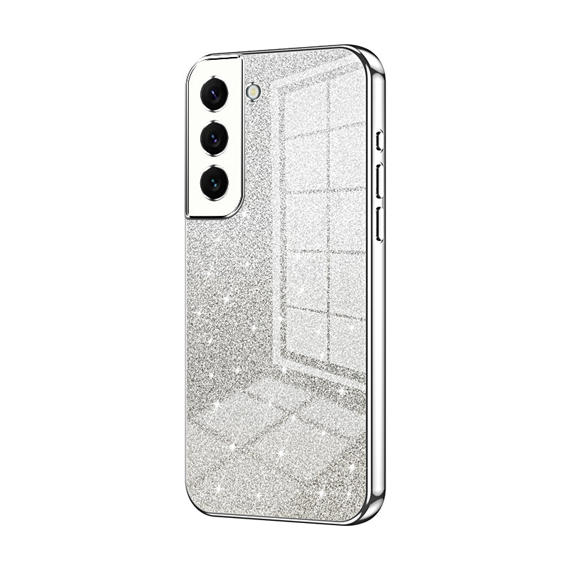 Samsung Galaxy S22 5G Glitter Powder Electroplated Gradient Phone Case – Fashionable & Luxurious with Anti-Fingerprint Coating, Shock-Absorption, and Lens Protection
