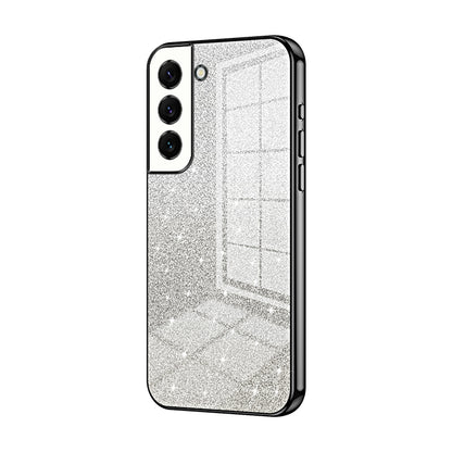 Samsung Galaxy S22 5G Glitter Powder Electroplated Gradient Phone Case – Fashionable & Luxurious with Anti-Fingerprint Coating, Shock-Absorption, and Lens Protection