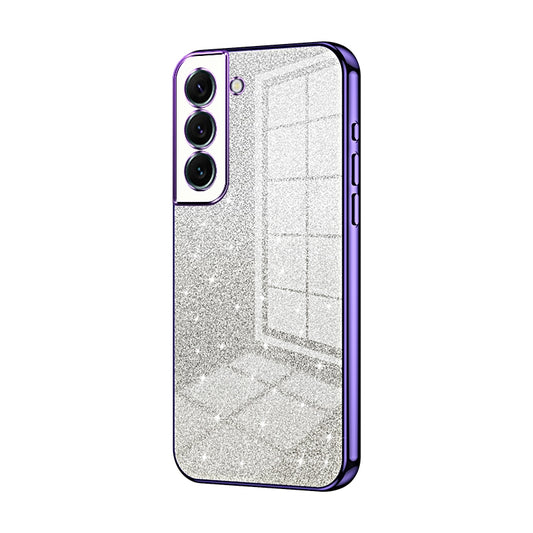 Samsung Galaxy S22+ 5G Glitter Powder Electroplated Gradient Phone Case – Fashionable & Luxurious with Anti-Fingerprint Coating, Shock-Absorption, and Lens Protection