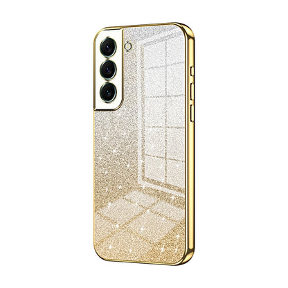 Samsung Galaxy S22+ 5G Glitter Powder Electroplated Gradient Phone Case – Fashionable & Luxurious with Anti-Fingerprint Coating, Shock-Absorption, and Lens Protection