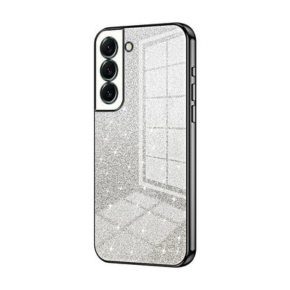 Samsung Galaxy S22+ 5G Glitter Powder Electroplated Gradient Phone Case – Fashionable & Luxurious with Anti-Fingerprint Coating, Shock-Absorption, and Lens Protection