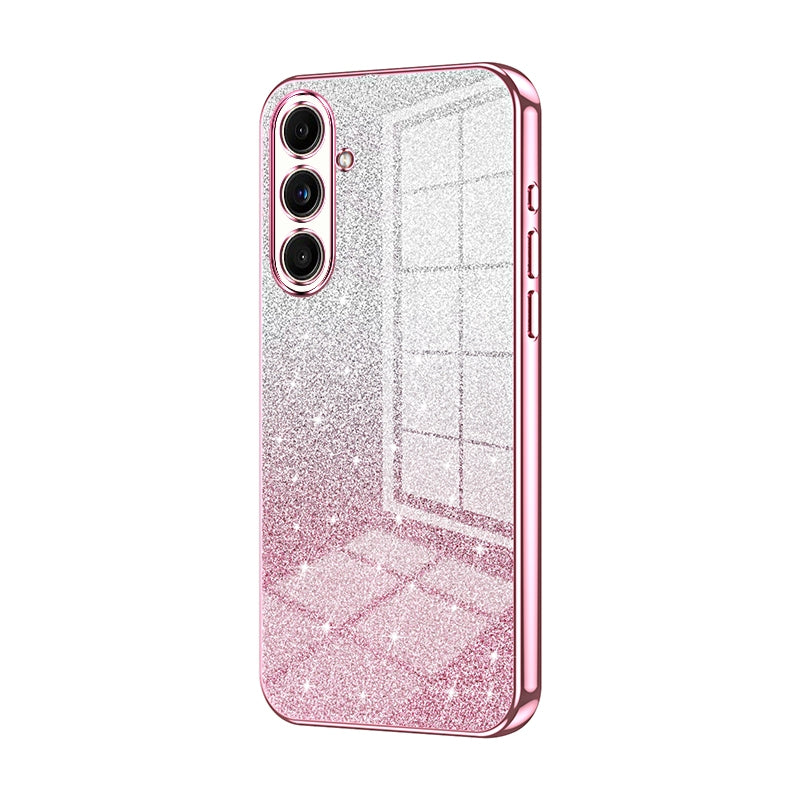 Samsung Galaxy C55 Glitter Powder Electroplated Gradient Phone Case – Fashionable & Luxurious with Anti-Fingerprint Coating, Shock-Absorption, and Lens Protection